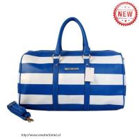 michael kors striped reizen medium blauw wit boekentassen Aanbieding Allure bg10z543